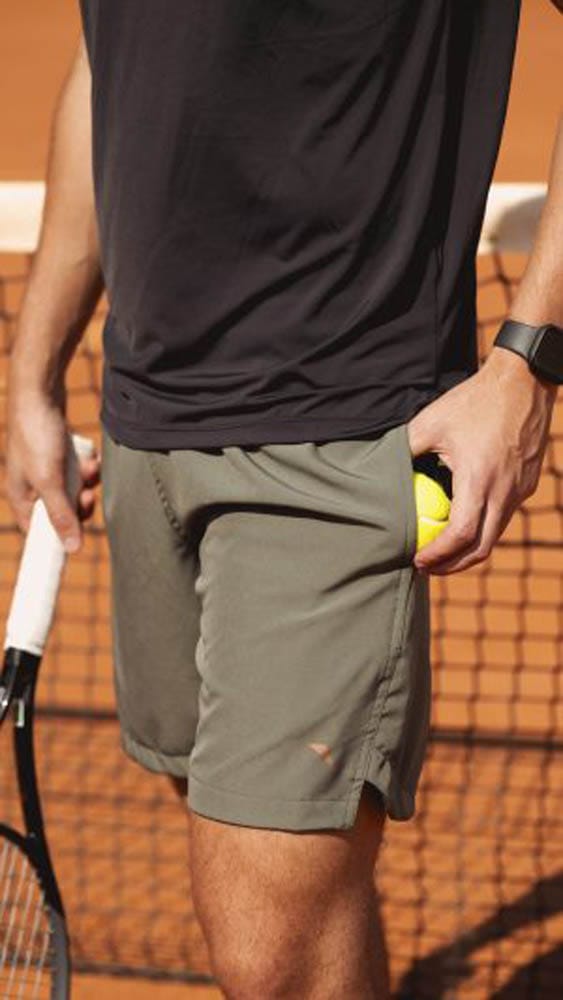 Shorts bermuda masculina barra arredondada com elastano